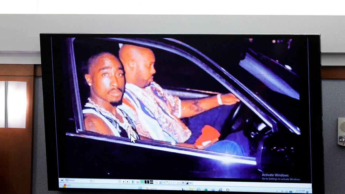 A 1996 photo of rapper Tupac Shakur (L) and Marion "Suge" Knight