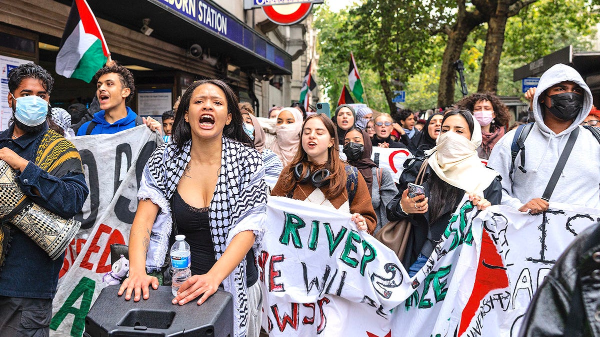 Anti-Israel protest in London, UK