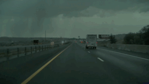Dashcam captures terrifying moment lightning nearly strikes Utah truck driver